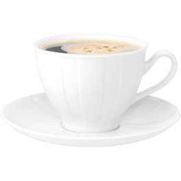   Kávéscsésze+alj, ROTBERG, fehér, 25 cl, 6 db-os szett, "Oslo"