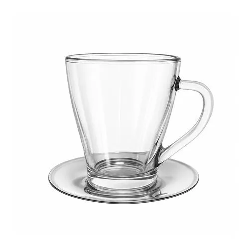 Üvegbögre, inox alj, 25 cl "TeaTime"