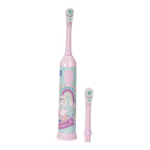 Fogkefe, elektromos, 2 pótfejjel, 3+, "Peppa Pig", pink