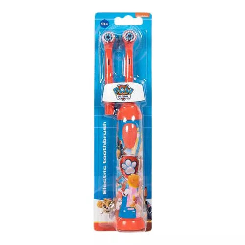 Fogkefe, elektromos, 2 pótfejjel, 3+, "Paw Patrol", piros