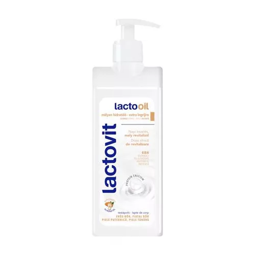 Testápoló, 400 ml, LACTOVIT "Lactooil", száraz bőrre