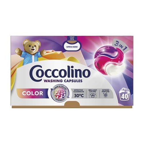 Mosókapszula, 40 db, COCCOLINO "3in1 Color"