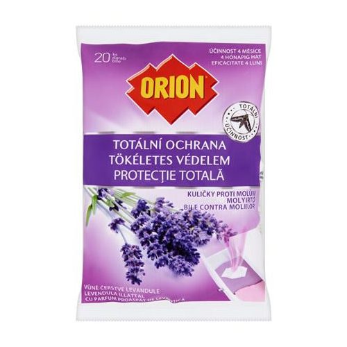 Molyirtó golyók, 20 db, ORION, levendula illattal