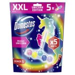 WC frissítő blokk, 5 db-os, DOMESTOS "Power 5", unikornis