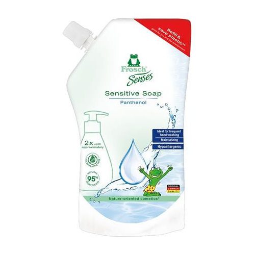 Folyékony szappan utántöltő, 500 ml, FROSCH, "Érzékeny bőrre"