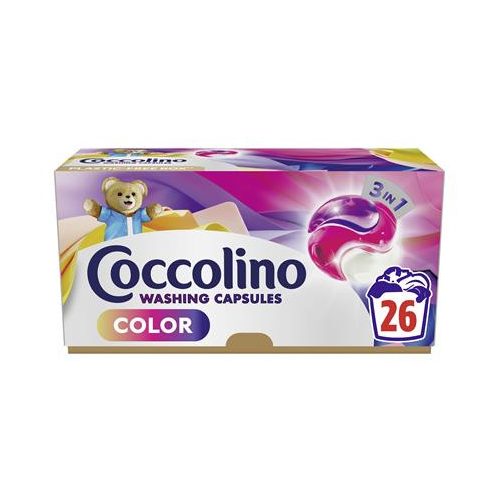 Mosókapszula, 26 db, COCCOLINO "3in1 Color"