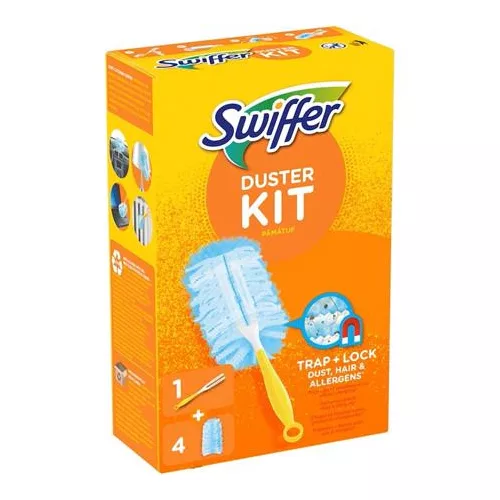 Portörlő készlet, 1 nyél + 4 db utántöltő fej, SWIFFER "Duster"