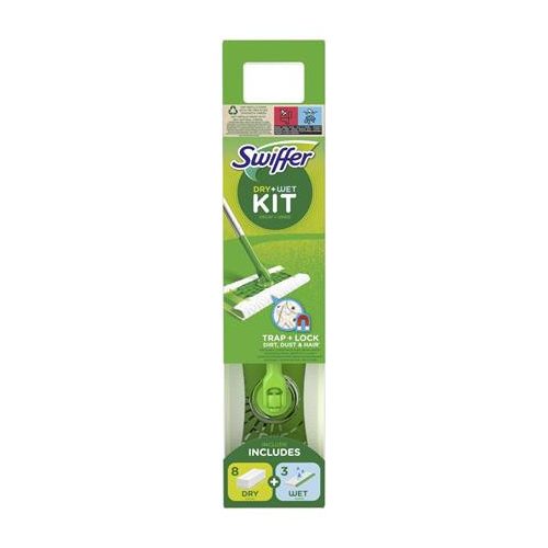 Kezdőkészlet, felmosó, nedves- és száraz utántöltővel, SWIFFER "Sweeper"