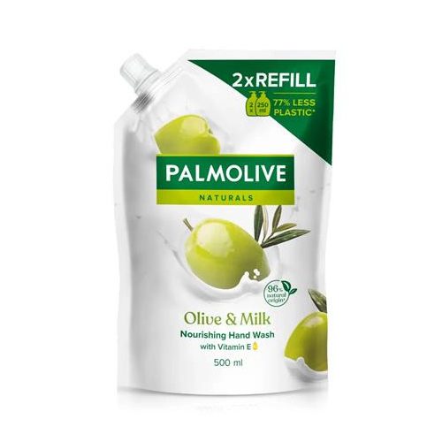 Folyékony szappan utántöltő, 0,5 l, PALMOLIVE Nourishing "Olive and milk"