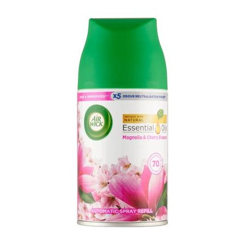 Illatosító készülék utántöltő, automata, 250 ml, AIR WICK "Freshmatic", magnólia és cseresznye