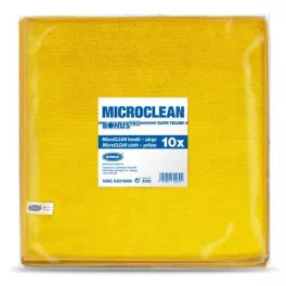   Törlőkendő, univerzális, 10 db, 32x32 cm, BONUS "MicroCLEAN", sárga