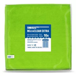   Törlőkendő, univerzális, 10 db, 40x40 cm, BONUS "MicroCLEAN Extra", zöld