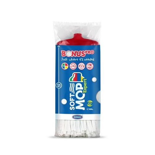 Felmosófej, ipari, BONUS "Pro SoftMOP", piros