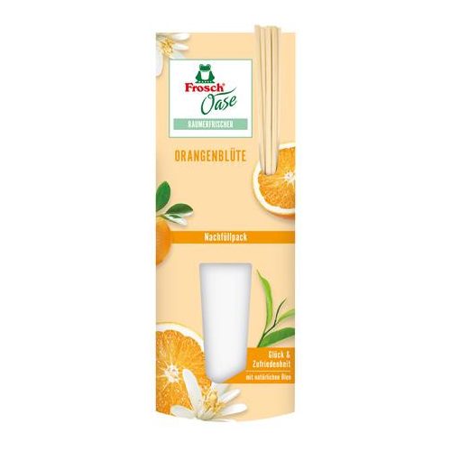 Légfrissítő, 90 ml, utántöltő, FROSCH "Oase", narancs