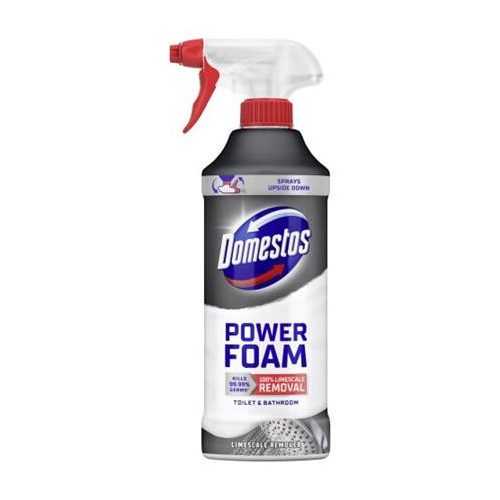 WC- és fürdőszoba tisztító hab, 435 ml, DOMESTOS "Power Foam", vízkőoldó