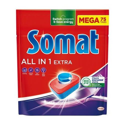 Mosogatógéptabletta, 75 db, SOMAT "All in 1 Extra"