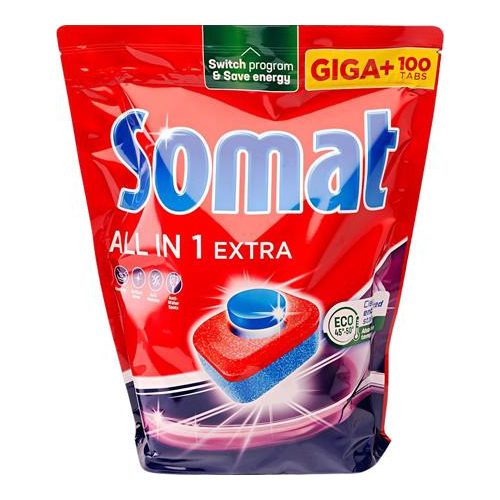 Mosogatógéptabletta, 100 db, SOMAT "All in 1 Extra"