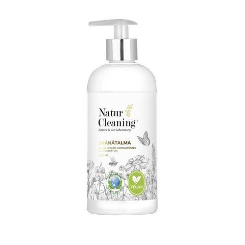 Mosogatószer koncentrátum, pumpás, 500 ml, NATURCLEANING, gránátalma