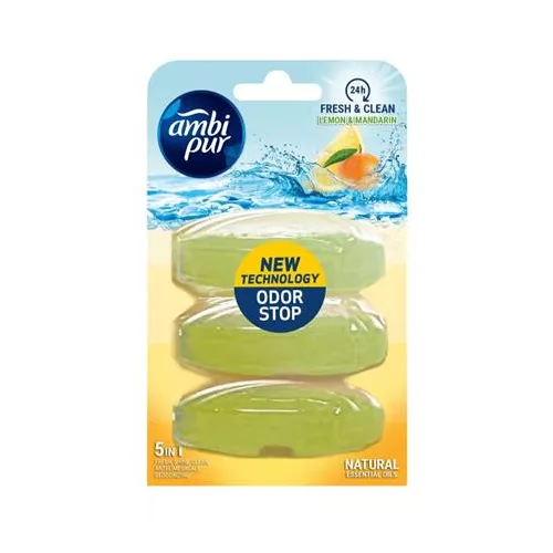 WC illatosító gél, utántöltő, 3x55 ml, AMBI PUR, citrom és mandarin