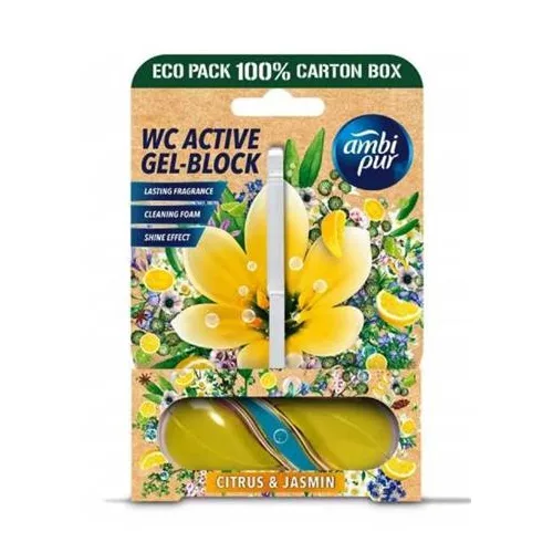 WC tisztító blokk, 45 g, AMBI PUR, citrus és jázmin
