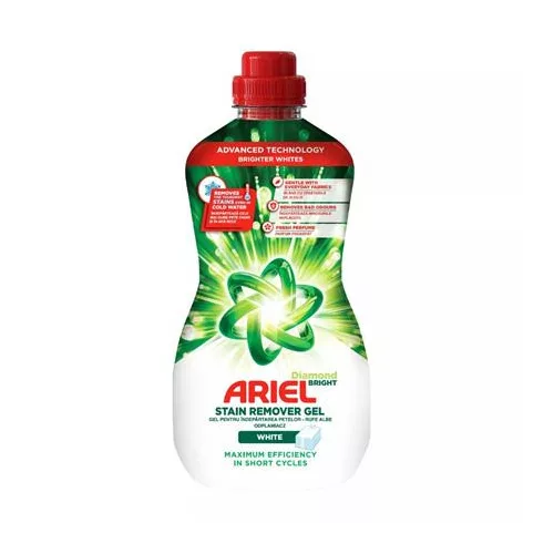 Folteltávolító gél, 950 ml, ARIEL "Diamond Bright", fehér ruhákhoz