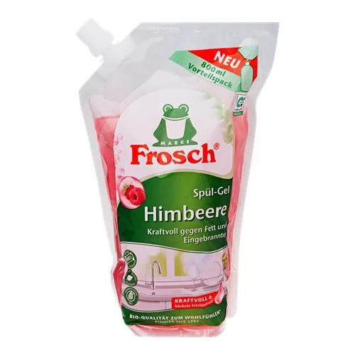 Mosogatószer, utántöltő, 800 ml, FROSCH, málna