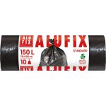 Szemeteszsák, 150 l, 10 db, 80x105 cm, 35 µ, ALUFIX, fekete