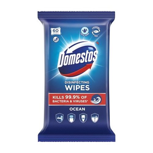 Nedves törlőkendő, 60 db, DOMESTOS "óceán"