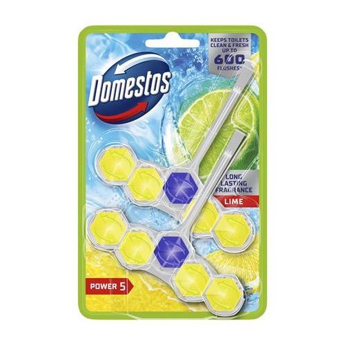 WC frissítő blokk, 2 db-os, DOMESTOS "Power 5", lime