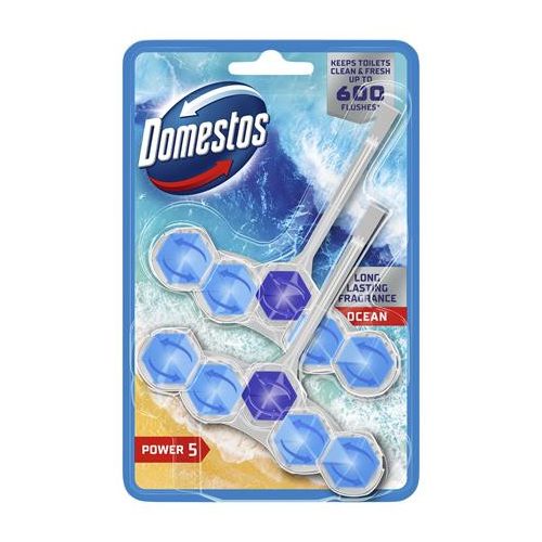 WC frissítő blokk, 2 db-os, DOMESTOS "Power 5", óceán