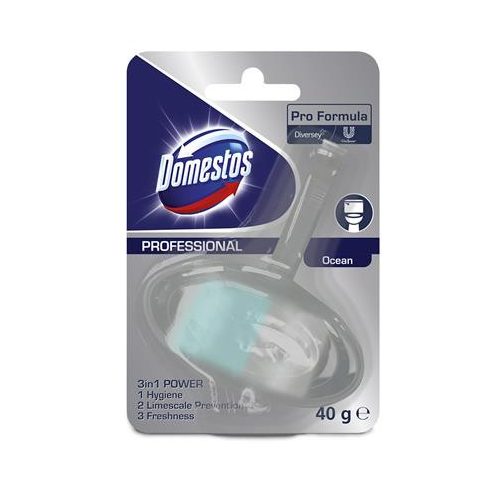 WC tisztító blokk, 40 g, DOMESTOS "3 in 1", óceán