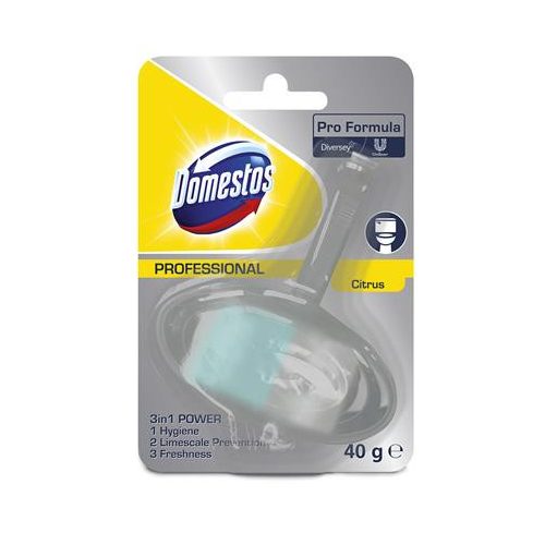 WC tisztító blokk, 40 g, DOMESTOS "3 in 1", citrus
