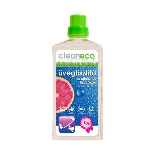 Általános felület- és üvegtisztítószer, organikus, 1 l, CLEANECO