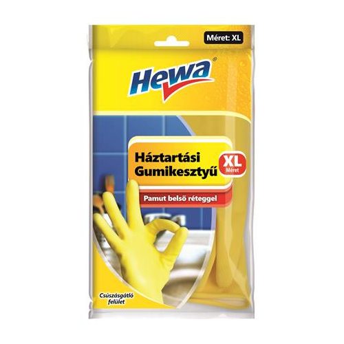 Háztartási gumikesztyű, XL méret, HEWA