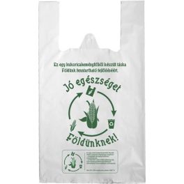   Ingvállas tasak, lebomló, 24x45x0,15 cm "Jó egészséget Földünknek"