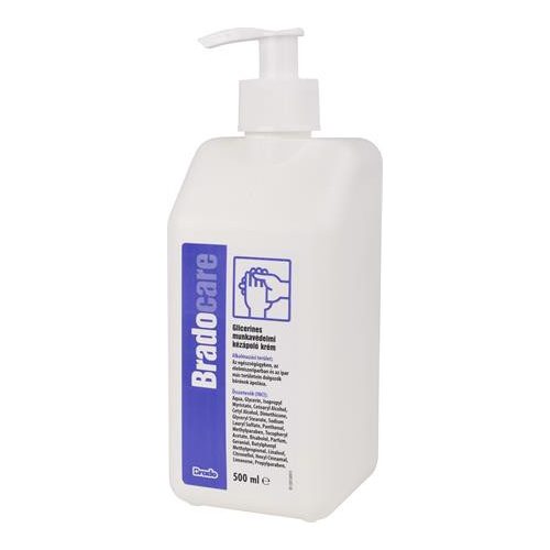 Kézápoló krém, munkavédelmi, glicerines, pumpás, 500 ml, BRADOCARE