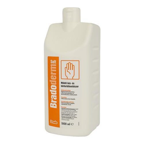Kézfertőtlenítőszer, műtéti, 1 l, BRADODERM "Soft"