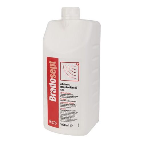 Felület fertőtlenítőszer, alkoholos, 1 l, BRADOSEPT