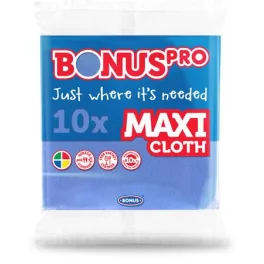   Törlőkendő, univerzális, 10 db, BONUS "MAXI", kék