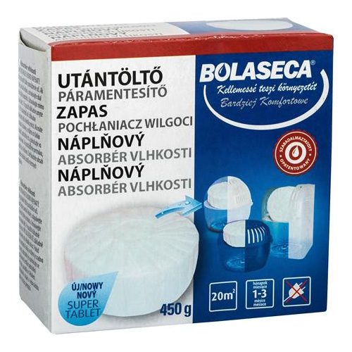 Páramentesítő utántöltő tabletta, 450 g, BOLASECA, neutrál
