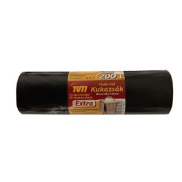   Szemeteszsák, extra erős, 200 l, 10 db, 95x120 cm, 32 µ, TUTI "Extra", fekete