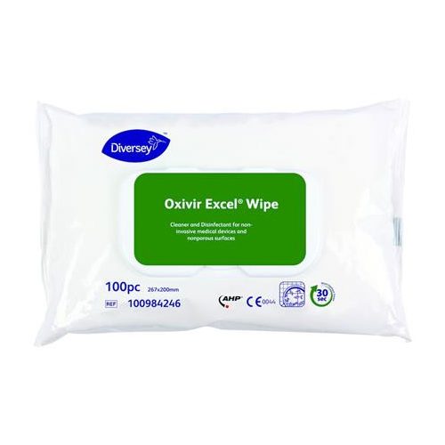 Tisztító- és fertőtlenítő kendő, 100 db, OXIVIR