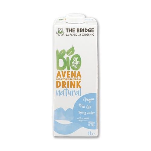 Növényi ital, bio, dobozos, 1 l, THE BRIDGE, zab