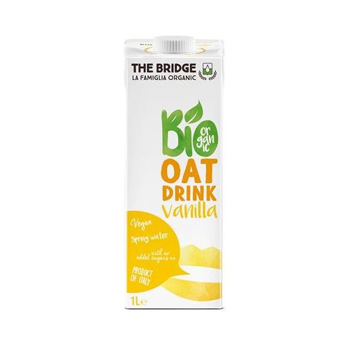 Növényi ital, bio, dobozos, 1 l, THE BRIDGE, zab, vaníliás