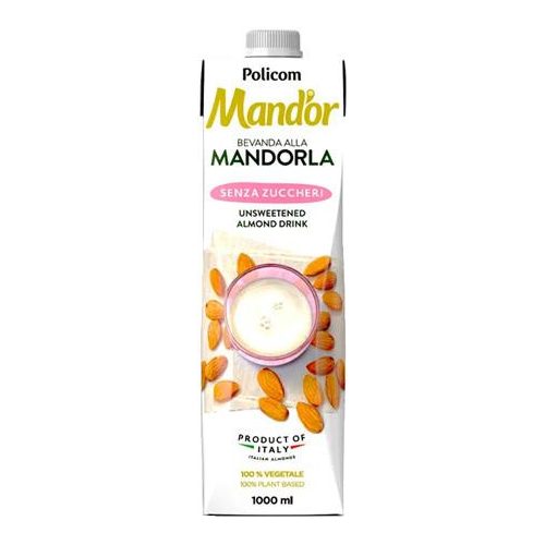 Növényi ital, cukormentes, dobozos, 1 l, MAND'OR "Prémium", mandula
