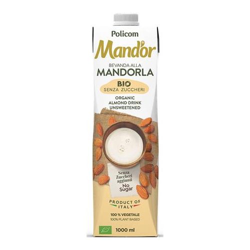 Növényi ital, cukormentes, dobozos, 1 l, MAND'OR "Prémium Bio", mandula