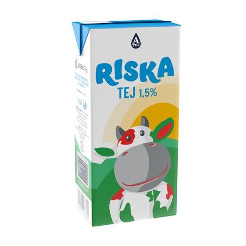 Tartós tej, dobozos, 1,5%, 1 l, RISKA