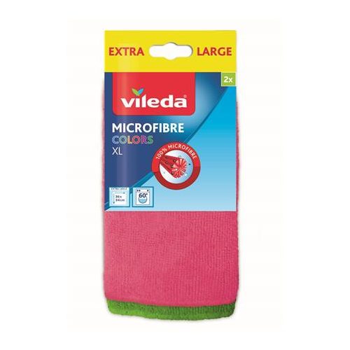 Törlőkendő, mikroszálas, 2 db, VILEDA "Colors"