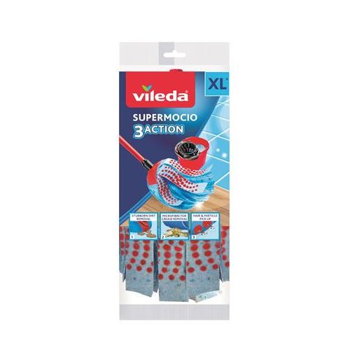 Gyorsfelmosó fej, mikroszálas, VILEDA "Supermocio 3Action", kék