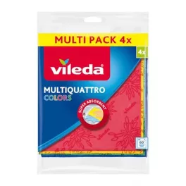   Törlőkendő, mikroszálas, 4 db, VILEDA "Multi Quattro"
